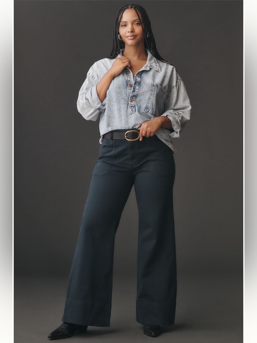 Anthropologie Pilcro The Rylan Relaxed High-Rise Flare Pants
